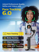 3-Axis Handheld Phone Stabilizer Gimbal Foldable for iPhone and Android Focus Wheel with Face/Object Tracking