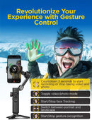 3-Axis Handheld Phone Stabilizer Gimbal Foldable for iPhone and Android Focus Wheel with Face/Object Tracking