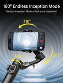 3-Axis Handheld Phone Stabilizer Gimbal Foldable for iPhone and Android Focus Wheel with Face/Object Tracking
