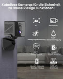 4K Surveillance Camera 5GHz WiFi Mini Camera, Night Vision, Motion Sensor, Long Battery Life, Remote Viewing