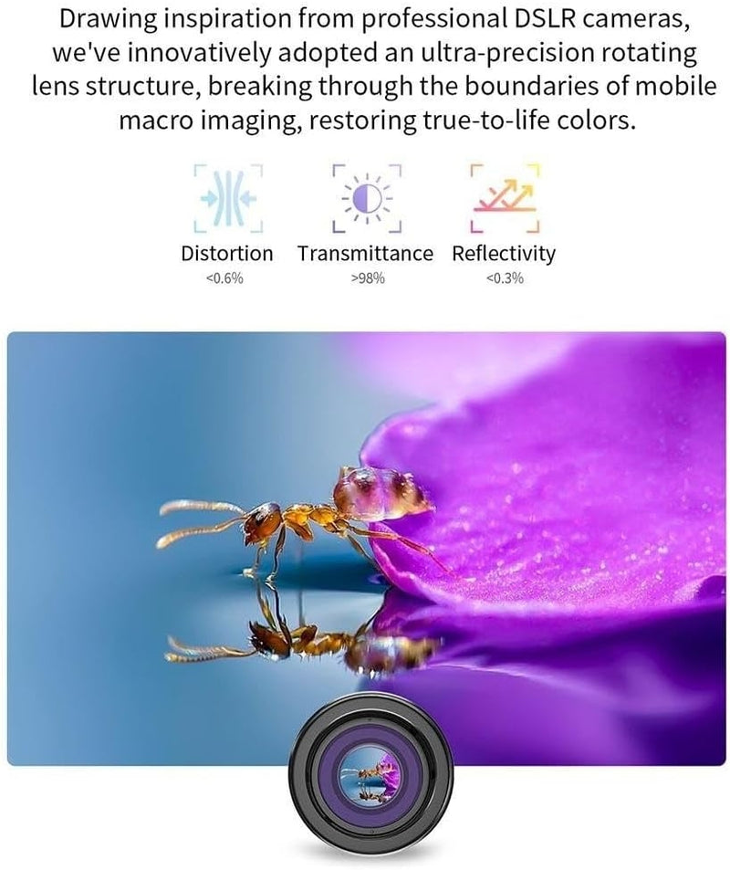 APEXEL 10-20X Macro Lens for Phones, Photography Lens Kit with Universal Clip