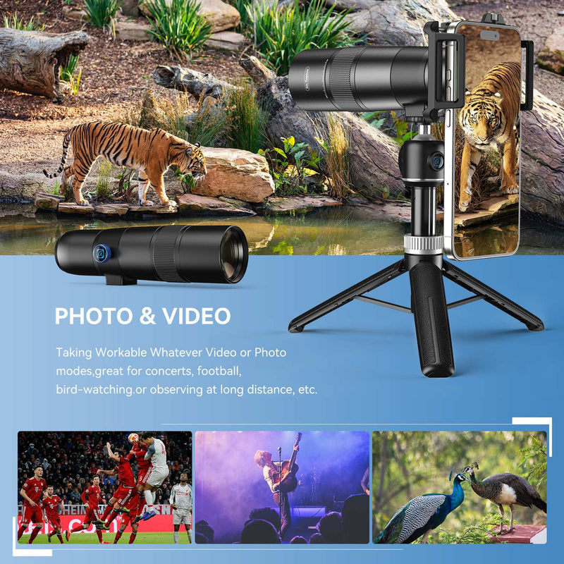 APEXEL 30x Super Telephoto Lens, 720 mm Focal Length Telephoto Lens for Smartphone, Professional