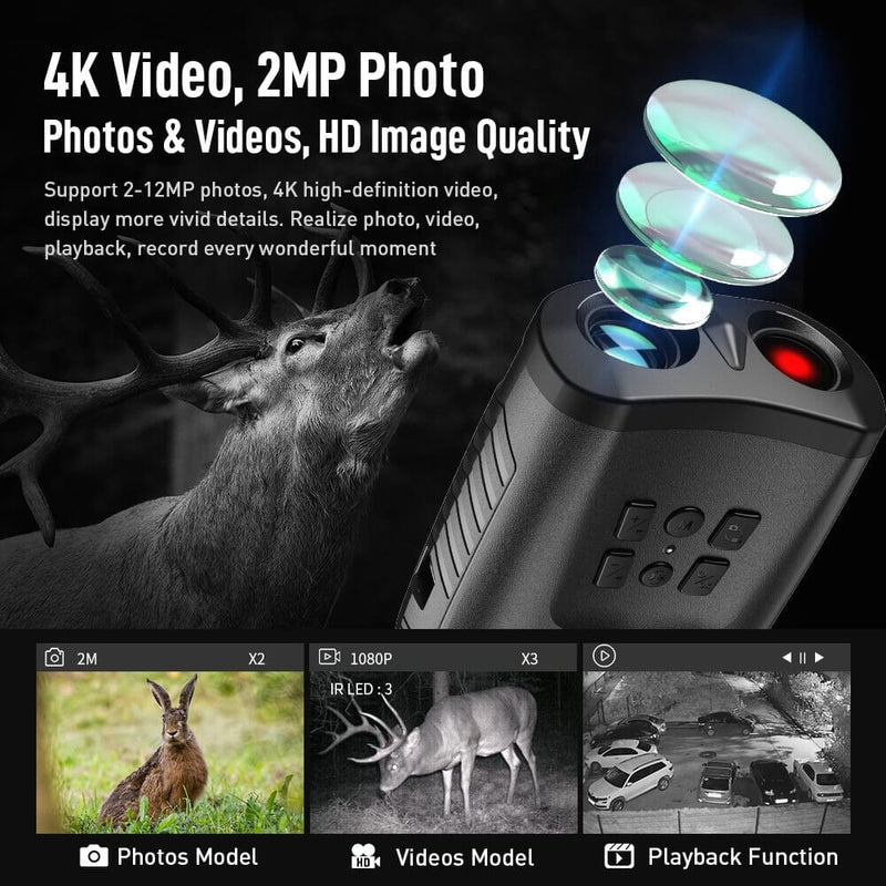 APEXEL 4K HD Digital Night Vision Glasses with Creative Owl Design