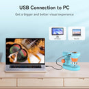 APEXEL digital microscope, 800X handheld microscope with 2” IPS screen, photo and video portable microscope with adjustable lights