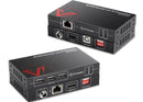 AV Access 4KIP100-KVM 4K KVM Extender over TCP/IP Ethernet up to 120 m, UHD 4K @ 30Hz 1080P@120Hz, 16 Set DIP Switches, EDID Function,