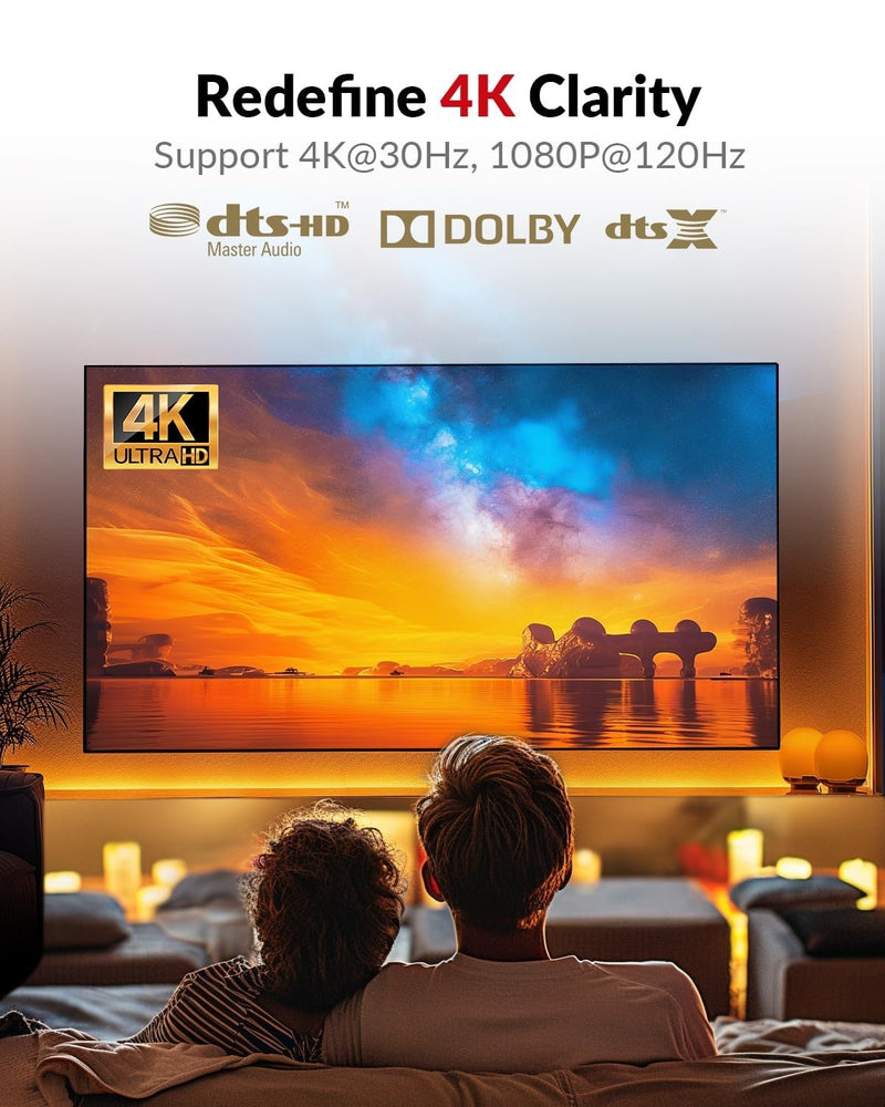 AV Access 4KIP100-KVM 4K KVM Extender over TCP/IP Ethernet up to 120 m, UHD 4K @ 30Hz 1080P@120Hz, 16 Set DIP Switches, EDID Function,