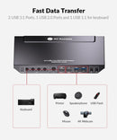AV Access 4K USB-C & HDMI KVM Switch 4 PCs 1 Monitor, 60W Charging for Laptop