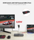 AV Access 4K USB-C & HDMI KVM Switch 4 PCs 1 Monitor, 60W Charging for Laptop