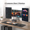 AV Access Docking Station and KVM Switch 2 to 3 DP to DP, 8K60Hz, 5x USB-A, 1x USB-C PD, 3.5mm AUX, SD card slot and 1Gbps ethernet