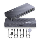 AV Access iDock P10 Docking Station and KVM Switch 2 to 2, Dual Monitor for Laptop & Desktop, 65W laptop charging, Ethernet, EDID, 4K@60Hz, 4xUSB-A, 1xUSB-C, Audio, SD