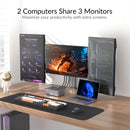 AV Access iDock B23 8K KVM Switch Docking Station 2 to 3, Desktop + Laptop to Three Monitors, (100W PD), 12-in-1, 8K@60Hz/4K@165Hz/1440P@240Hz