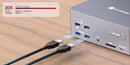 AV Access iDock B23 8K KVM Switch Docking Station 2 to 3, Desktop + Laptop to Three Monitors, (100W PD), 12-in-1, 8K@60Hz/4K@165Hz/1440P@240Hz