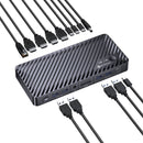 AV Access iDock M10 USB-C KVM-Switch Docking Station 2 to 2 for MacBook, Dual 4K HDMI Monitors, 1x Laptop + 1x PC, 100W Charging