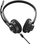 Accutone Sonar 280 Bluetooth USB Headset, Wireless Headset with Mic, Active Noise Cancelling Mic, 14-Hour Battery Life