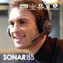 Accutone Sonar 85 Bluetooth Wireless Headset with Mic, Bluetooth Headset with Active Noise Cancelling