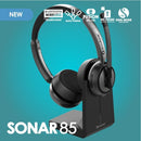 Accutone Sonar 85 Bluetooth Wireless Headset with Mic, Bluetooth Headset with Active Noise Cancelling