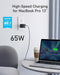 Anker 735 Charger GaNPrime 65W 1x USB-A 2x USB-C Power Adapter