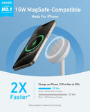 Anker MagGo 15W Wireless Charger with USB-C Cable, Qi2 Wireless Charger, for iPhone 16/15/14/13 Series and AirPods