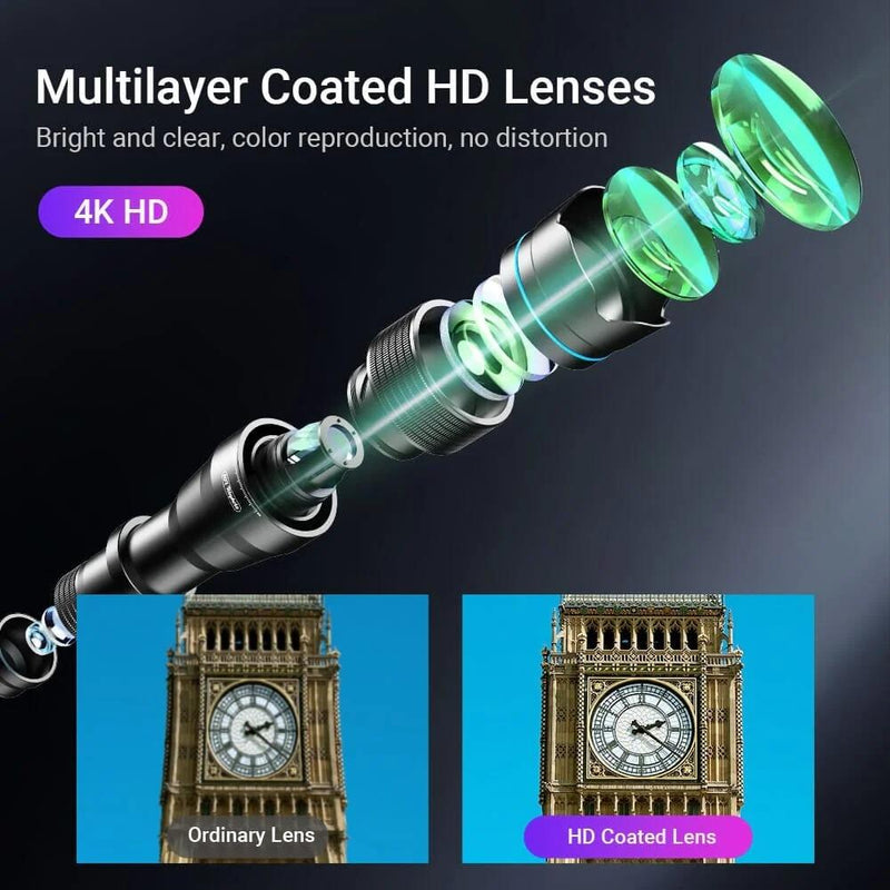 Apexel HD 20-40X Zoom Lens, Telephoto Mobile Phone Zoom Lens with Stand