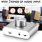 Bluetooth 5.0 stereo amplifier digital audio amplifier 2x50W AUX / USB / BT silver