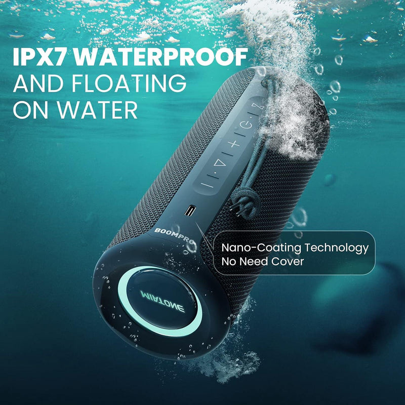 Bluetooth Speaker 36W Portable Speaker with Stereo Sound Base, Bluetooth 5.3 Wireless IP7x Waterproof Speaker Blue