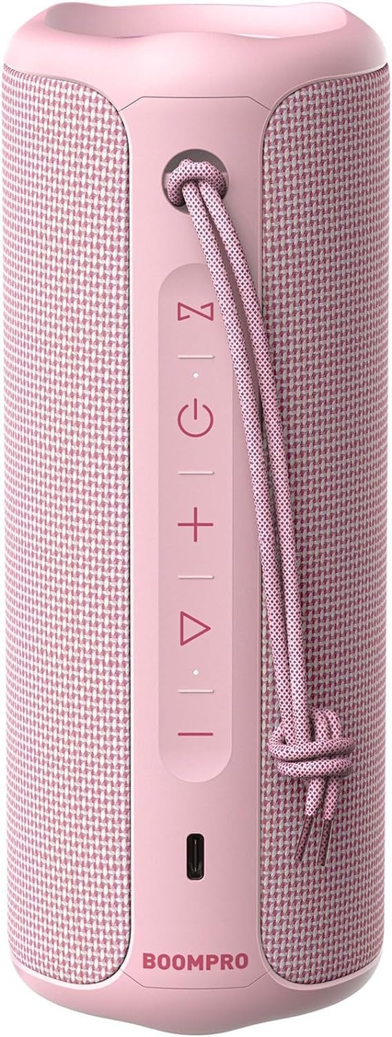 Bluetooth Speaker 36W Portable Speaker with Stereo Sound Base, Bluetooth 5.3 Wireless IP7x Waterproof Speaker Pink