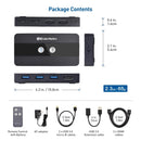 Cable Matters KVM Switch HDMI 2 to 1, 3x USB-A