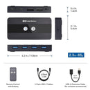 Cable Matters USB-C KVM switch 2 to 2 HDMI and DP 8K30Hz 4K60Hz 4xUSB3.0 Gbps compatible with Thunderbolt 3, 4 and USB4