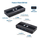 Cable Matters KVM Switch HDMI 2 to 1, 3x USB-A