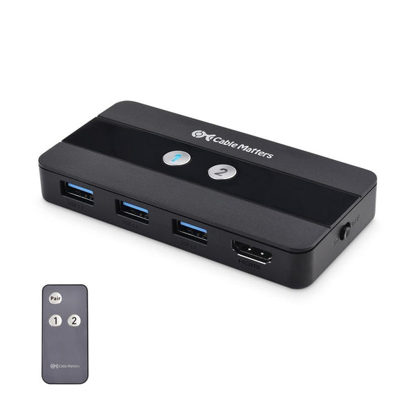 Cable Matters KVM Switch HDMI 2 to 1, 3x USB-A