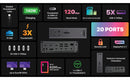 CalDigit TS5 Plus - 20 Ports Thunderbolt 5 Docking Station, 140W Charging, 3X 80Gb/s Thunderbolt 5, 10x 10Gb/s USB Ports