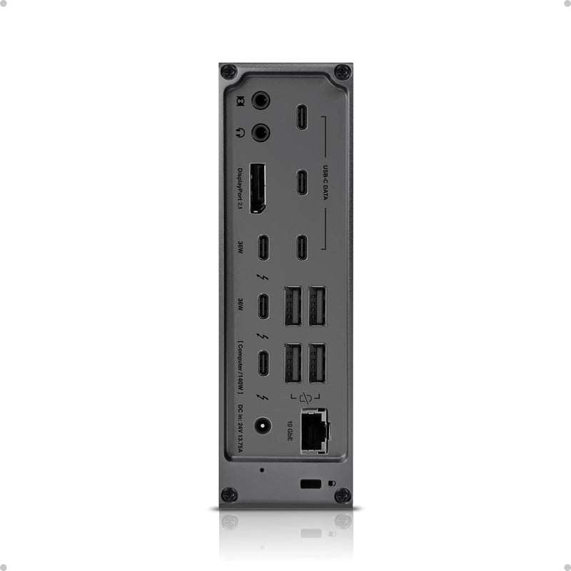 CalDigit TS5 Plus - 20 Ports Thunderbolt 5 Docking Station, 140W Charging, 3X 80Gb/s Thunderbolt 5, 10x 10Gb/s USB Ports