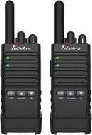 Cobra PX650 Professional Walkie Talkies 2-Pack Rechargeable PMR446 Dustproof and Splash Proof (IP54) 12km range 16 channels