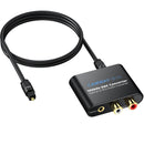 Digital to Analog Audio Converter, 192kHz Optical to RCA, Optical to 3.5mm DAC, SPDIF/Toslink