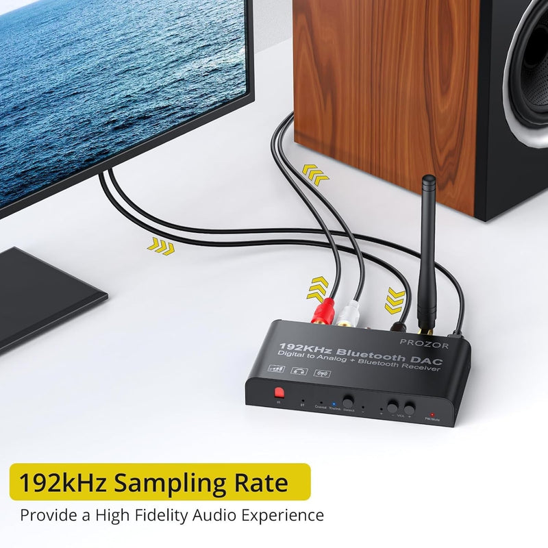 Digital to Analog convertor with Bluetooth, 192khz, DAC Stereo