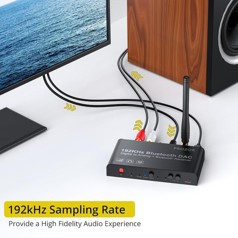 Digital to analog converter 192KHz bluetooth DAC stereo