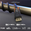 DisplayPort 2.1 Cable 5m DP80 UHBR20 80Gbps 16/10/8K60Hz 4K165/144Hz DSC1.2a HDR HDCP2.2 FreeSync G-Sync