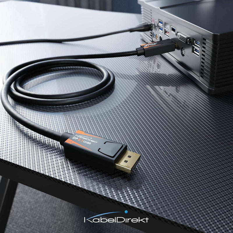 DisplayPort 2.1 Cable 5m DP80 UHBR20 80Gbps 16/10/8K60Hz 4K165/144Hz DSC1.2a HDR HDCP2.2 FreeSync G-Sync