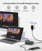AV Access Docking Station and KVM Switch 2 to 2 USB-C &amp; DP+HDMI to HDMI, 4K60Hz, 5x USB-A, 1x USB-C PD 60W, 3.5mm AUX, SD card slot and Toslink