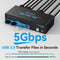 NÖRDIC KVM switch 2 to 2 DisplayPort to DisplayPort, 8K60Hz/4K120Hz, 4x USB-A