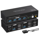 NÖRDIC KVM switch 2 to 2 HDMI to HDMI, 8K60Hz/4K120Hz, 4x USB-A