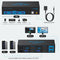 NÖRDIC KVM switch 2 to 2 HDMI to HDMI, 8K60Hz/4K120Hz, 4x USB-A