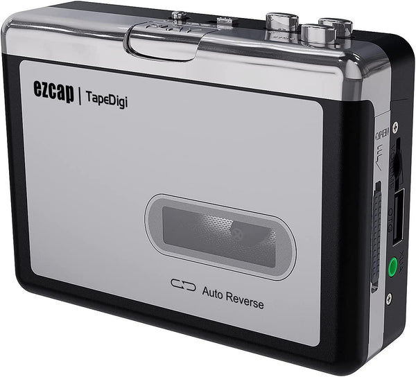 Ezcap Cassette to MP3 Converter Digital Cassette Player Converts Tapes to MP3 to USB Flash Drive No Computer Required