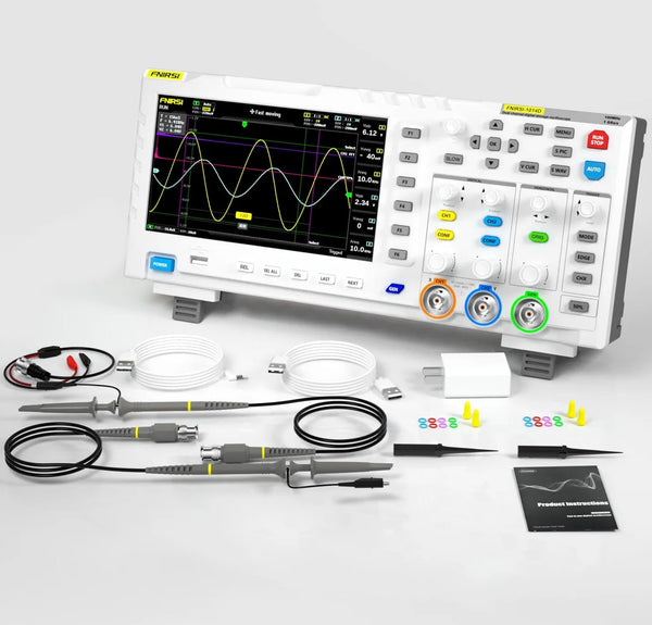 FNIRSI-1014D Desktop Oscilloscope 100MHZ*2 1GS/s 2 in 1 Dual Channel Digital Oscilloscope 10MHZ Signal Generator
