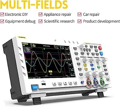 FNIRSI-1014D Desktop Oscilloscope 100MHZ*2 1GS/s 2 in 1 Dual Channel Digital Oscilloscope 10MHZ Signal Generator