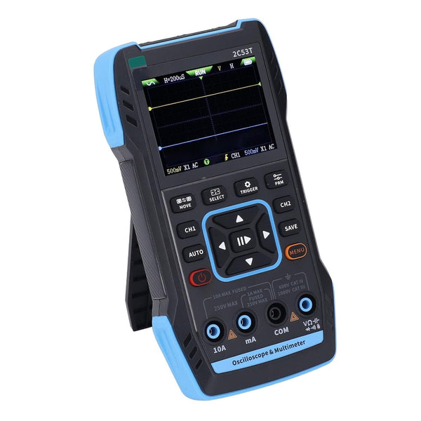 FNIRSI 2C53TH 3 in 1 Oscilloscope, Multimeter and Signal Generator 2.8” LCD screen for perfect image quality
