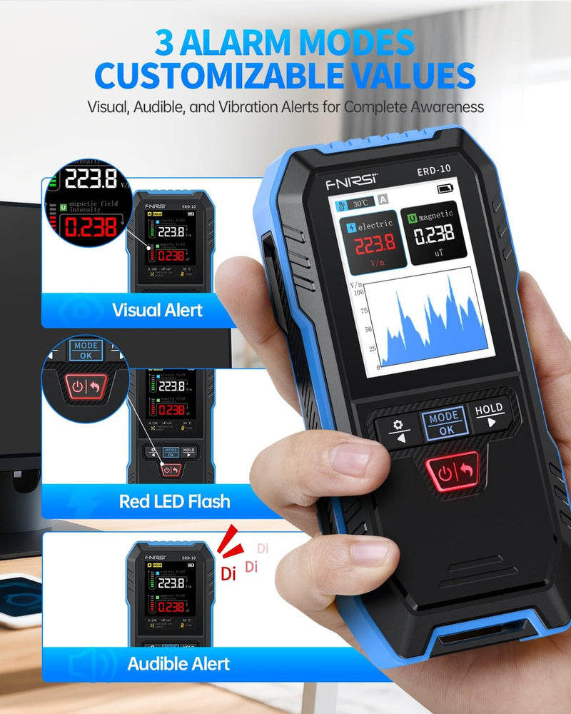 FNIRSI ERD-10 4-IN-1 Electromagnetic Radiation Detector