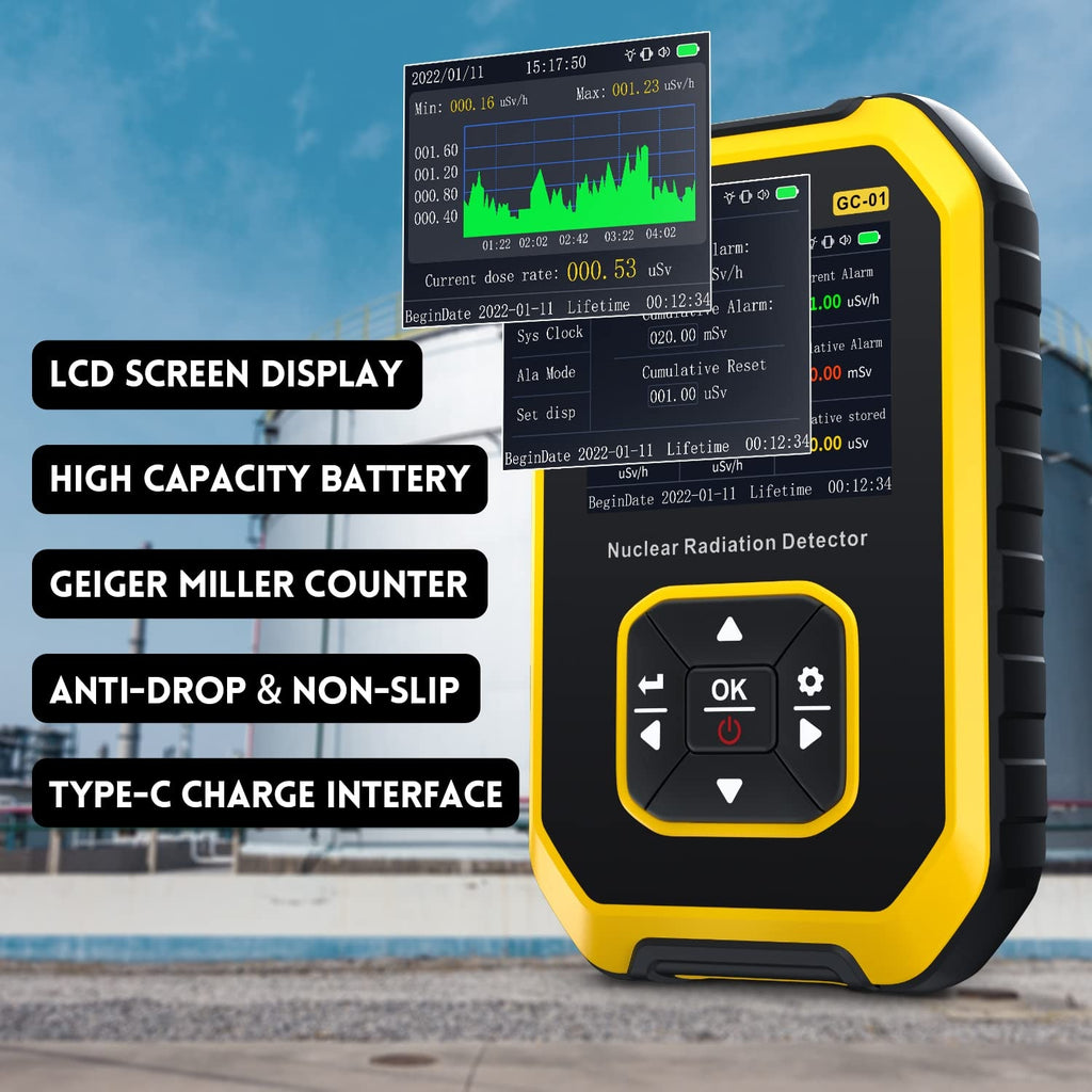FNIRSI GC-01 Geiger meter - Dosimeter with LCD Display – Nördic B2B EU