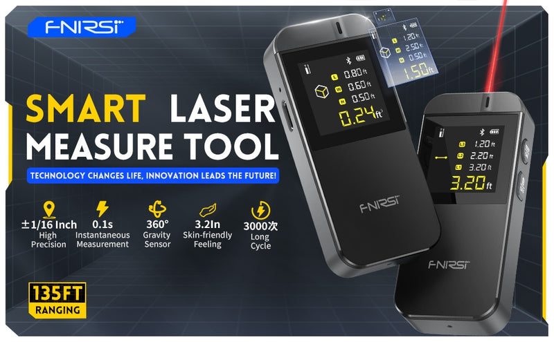 FNIRSI IR40 Laser Rangefinder, distance meter for length, area, volume, pythagoras