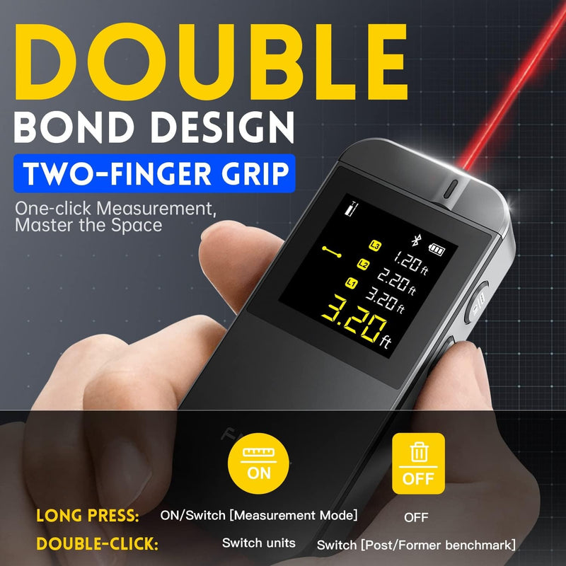 FNIRSI IR40 Laser Rangefinder, distance meter for length, area, volume, pythagoras